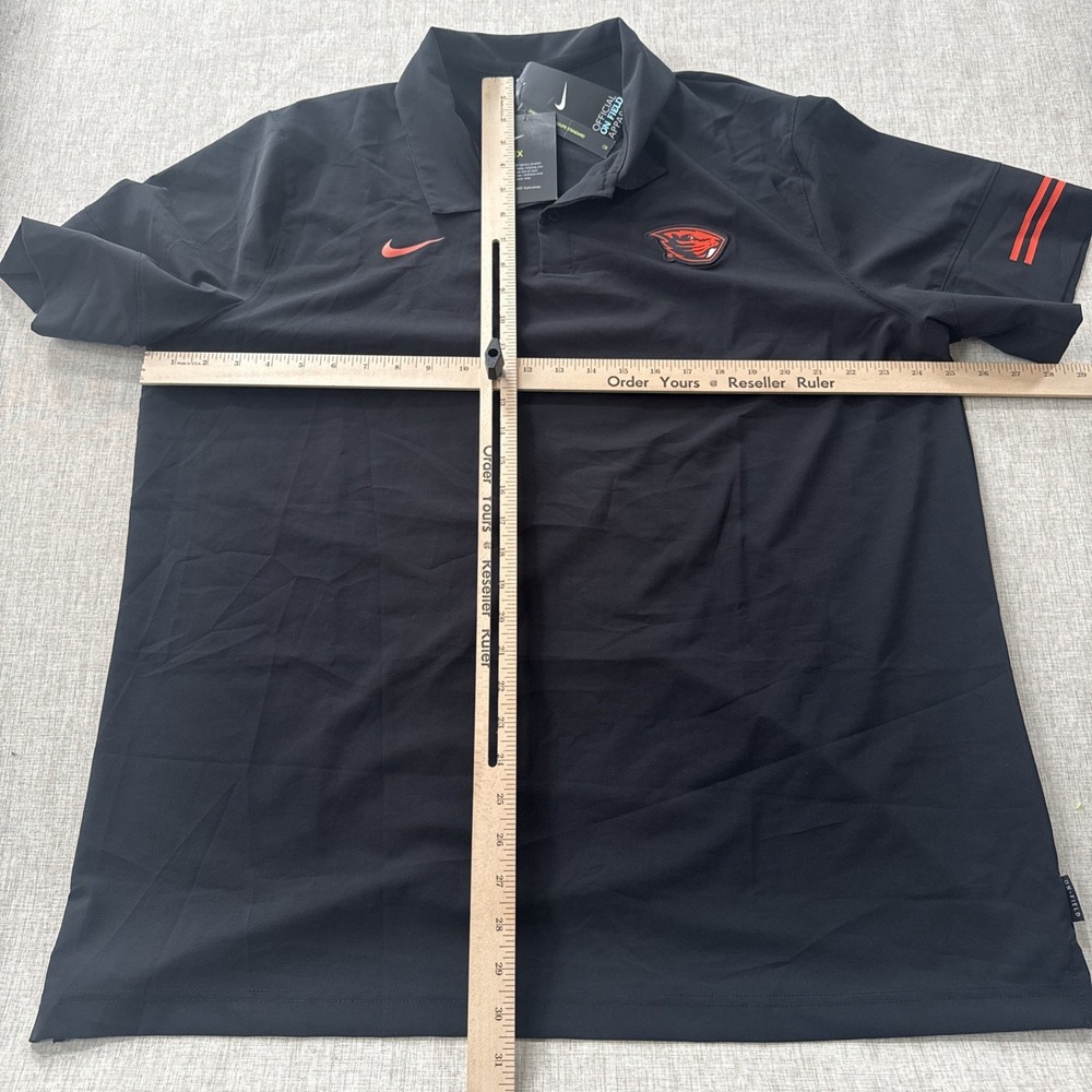 Nike On‎ Field Polo Shirt Oregon State Beavers Mens XXL Black Dri-Fit OSU - Picture 7 of 9